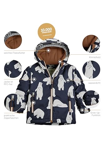 first instinct by killtec unisex Skijacke wasserdicht/Funktionsjacke mit Kapuze und Schneefang FISW 30 MNS SKI JCKT, dunkelblau, 98, 39907-000