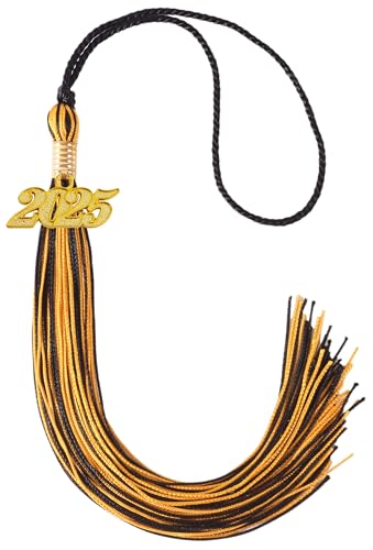 Image of 2025 Graduation Tassel, Black and Gold Tassel 2025