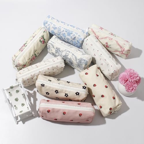 Image of Pencil Case Lightweight Aesthetic Pen Case Office College School Storage Bag Pouch Holder Box Organizer Makeup Pouch Cosmetic Bag for Girls Boys Kids (Flowers-Plum blossom)
