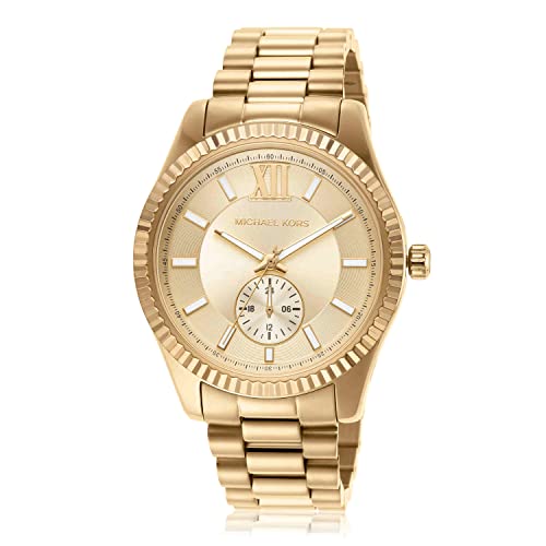 Michael Kors Watches Men's Lexington Quartz Watch With Stainless Steel Strap, Gold, 22 (Model: Mk8947) #TOP2