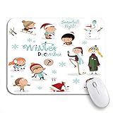 Paket enthalten: 1 * Mauspad. Gaming mouse pad schneemann kinder geschichte im winter animation weihnachten spielen schneeball rutschfeste gummi backing mousepad für notebooks computer maus matten