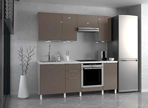 Générique Cuisine complète L200cm - Couleur: Taupe (Taupe, 200)