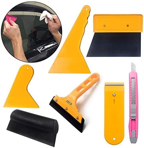 Window Tint and Vinyl Wrap Tool Kit Set - Scraper Squeegee for Auto Film Tinting Installation - Glass Protective Film Installing Tool for Car and Home - Vehicle Wrap Accessories