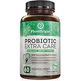 PLANTORIGIN Probiotic Extra Care | 40 Billion CFU with Lactobacillus Acidophilus & Diverse Strains | Digestive & Immune Health Supplement for Men & Women | Non-GMO, Shelf Stable | 60 Capsules