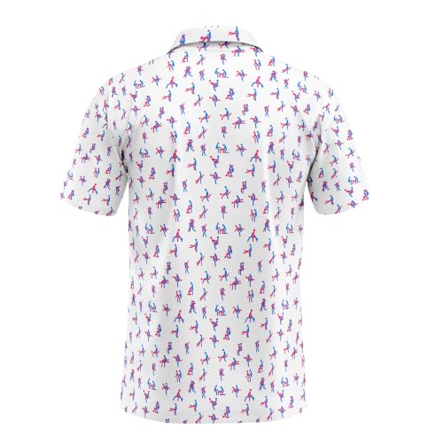 Camisetas polo para hombre de golf, divertidas, con tecnología anti-transpiración, secado rápido y manga corta miniatura 2