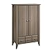 Sauder 418662 Shoal Creek Armoire, L: 34.65" x W: 17.48" x H: 54.29", Diamond Ash Finish