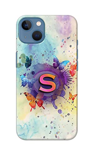 Image of Printed Hard Back Cover Case for Apple iPhone 13 Back Cover (Alphabet S) -203