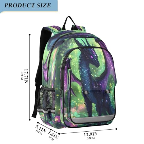 Sac à dos ordinateur enfant dragon violet cadeau scolaire unique