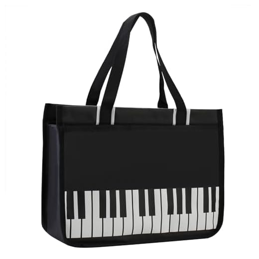 HilerPunk Bolsa de hombro de música, bolso de mano de música,tela de nailon de,bolsa de compras impermeable para mujer,bolsa de viaje con cremallera de alta nota,bolsa de mano para programa de
