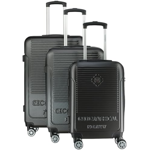 Geographical Norway Sandiego - Set de Valises Trolley 3 Pièces | Valise Cabine + Moyenne + Grande | ABS Léger et Résistant | Roues Pivotantes 360° | Serrure Code |...