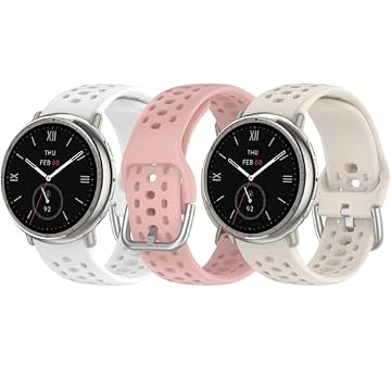 HAOZHI 3 Peças 20mm Pulseiras Compatíveis Amazfit