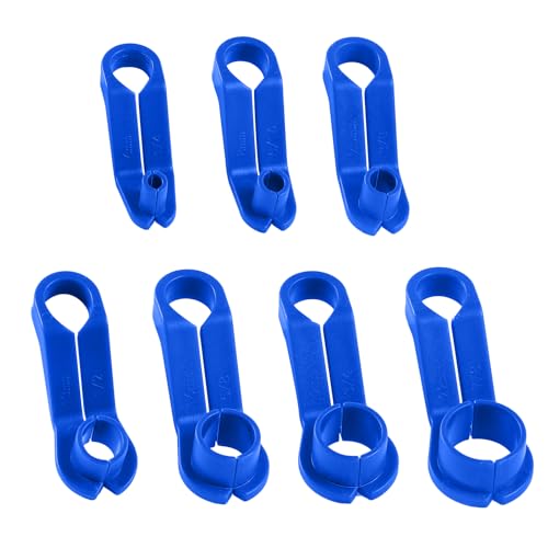 Wogomz 7PCS AC Fuel Line Disconnect Tool Set, 1/4 5/16 3/8 1/2 5/8 3/4 7/8 Inch Transmission Oil Cooler Line Quick Disconnect Kit, Universal Fuel Line Removal Tool for Most Cars