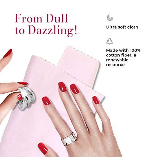 CONNOISSEURS Premium Edition Extra Large Polishing Cloth for Silver Jewelry - Ultrasoft Fabric with Anti-Tarnish Formula - 14x14 Inches