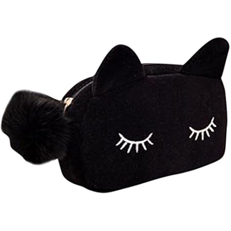 Amazon Co Jp Nekomimi 猫耳 化粧ポーチ にゃんこ ポーチ くろ Diy 工具 ガーデン