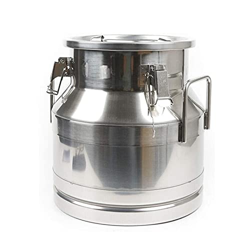 Pot à lait de 20L en acier inoxydable argenté avec finitions miroir haute résistance