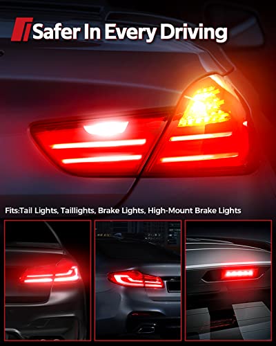 Torchbeam 921 912 Led Bulb Red, Led Third Brake Tail Lights, T15 906 904 W16W Red 3Rd Brake Tail Light For Cars/Truck Super Bright, Pack Of 2 #TOP2