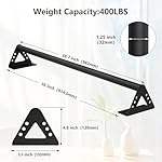 Wall Mounted Doorway Pull Up Bar, Heavy Duty Strength Training Pull-Up Bars for Doorframe, Support Beam or Joist Mount Thick Metal Sturdy Construction Support 500 lbs - Image 2