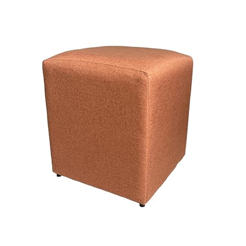 Puff Banco Banqueta Quadrado Linho Grécia (Tijolo)