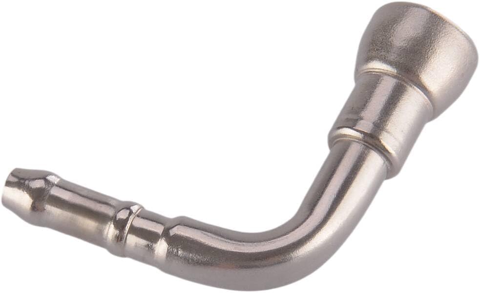 beler 2Pcs 90 Degree 7.89 Car Heavy Duty Push Lock Stainless Steel Fuel Line Hose Pipe Connector Quick Connect Oil Cooler Adapter