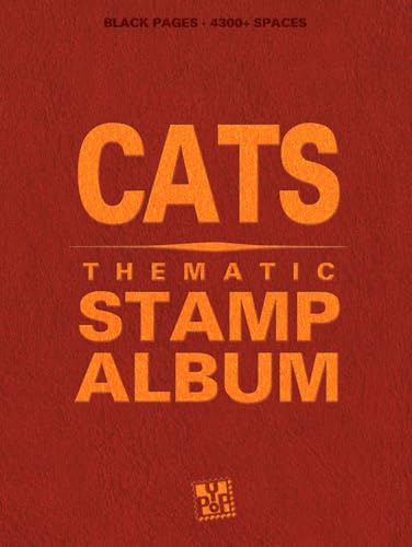 Cats Thematic Stamp Album: With beautiful aesthetic black pages and more than 4300 spaces to sort and display your philately collection. Ideal for beginner adult collectors and kids image 2