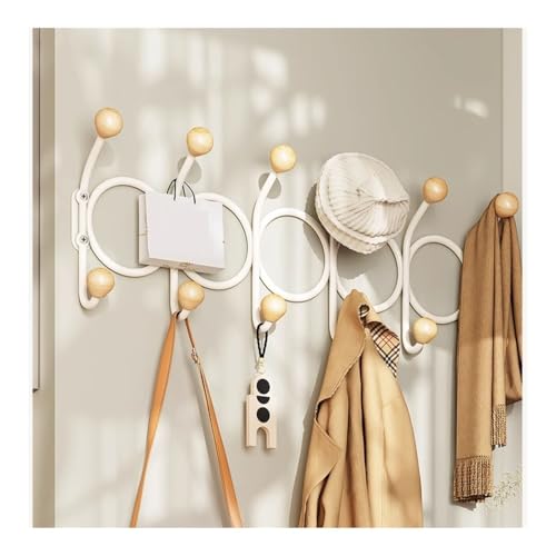 Ganchos de pared for armarios con acabado blanco minimalista y resistente 5