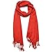 Gelante Plain Soft Pashmina Shawl Wrap Scarf Solid Colors. 615-Red