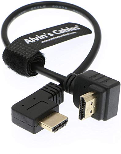 Alvin's Cables Z CAM E2 L Shape 2.0 HDMI Cable for Atomos Shinobi Ninja V Monitor Portkeys BM5 Monitor| Canon R6 90 Degrees up to Right Angle Down 30CM