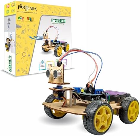 Kit4Curious Ultrasonic Sensor Based Obstacle avoiding Robot Complete ...