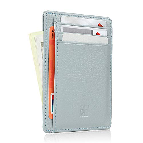 Image of GH GOLD HORSE Slim RFID Blocking Card Holder Minimalist Leather Front Pocket Wallet for Women | Slim