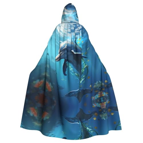 Manteau long à capuche dauphin pour adulte veste mixte