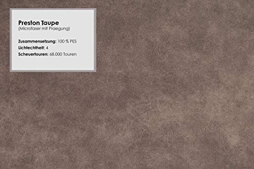 Cavadore 3er-Sofa Vida / 3-Sitzer Couch im trendigen Design mit massivem Holzrahmen in Buche, Kopfstütze mit Kuschelkissen / 213 x 84 x 93 / Mikrofaser, Hellbraun – Bild 8