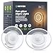 Produktbild AUVON Sun-glow Nachtlicht Steckdose mit Bewegungssensor, 2 Stück Warmweißes LED Nachtlicht mit 1-50 lm, Helligkeit Einstellbar für Kinder, Schlafzimmer, Gang, Küche