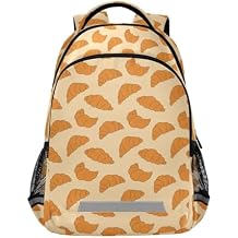 Croissant Backpack for Girls Boys School Bookbags Elementary Daypack Lightweight Waterproof Laptop Large Capacity Bag for kids