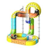 【Azione elettrizzante del treno antigravità】 Vivi l'emozione di un treno magnetico a 360° che si arrampica sui muri, fa loop a testa in giù e affronta curve che sfidano la gravità! Aggiungi i segnali stradali fai da te inclusi per progettare un mondo di corse realistico per ore di gioco ad alta energia