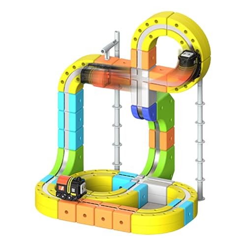 Treno Elettrico per Bambini Set, Electric Train Set, Layout 3D Pista Trenino, Incorporati per Bambini Didattico di 3 4 5 6 7 8 Anni, Giochi Regalo Natale/Compleanno (105PCS)