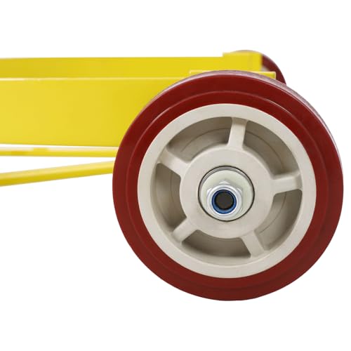 Zuepretd 55 Gallon Drum Dolly 1200 lb Capacity,Low Profile Steel Drum Cart for Oil Barrels, Trash Cans,Waste Containers with 24\" Cradle & Swivel Wheels