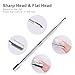 siyuwuro Cuticle Pusher with Dual Ended Spoon Pusher Stainless Steel Nail Cleaning Pusher Durable Nail Care Tool for Manicure Pedicure, Nail Art Salon/Spa/Home Use