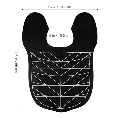 FOMIYES Haarschneideumhang Friseurumhang, Silikon Friseurbedarf Umhang, UniversalgrößE, Bequeme Passform, FüR Haarschnitte, HaarefäRben Und Frisuren, Schwarz