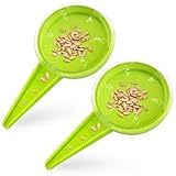 Milifox 2pcs Dispensador de Semillas con 5 Tamaños Ajustables,Plantador Manual de Hortalizas