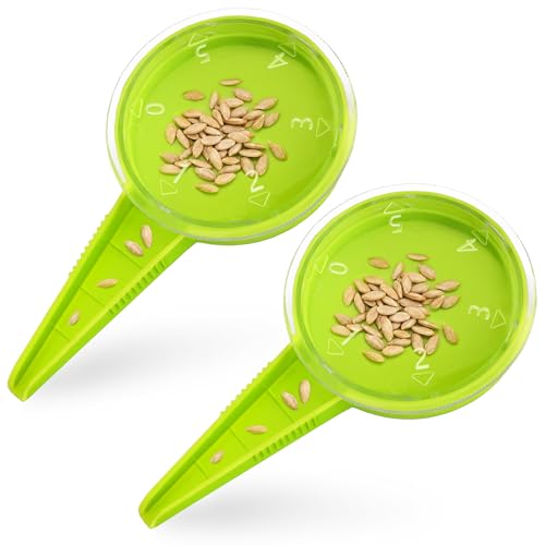 Milifox 2pcs Semoir Disseminator avec 5 Tailles Réglables pour Semoir Outils pour Fleurs,Idéal Outil de Jardinage