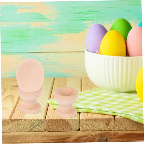OHPHCALL 6stücke Teiliges Set Aus Holz Eierbecher Für Ostern Kreative Eierhalter Für Unbemalt Für Bastelprojekte Und Festliche Anlässe – Bild 7