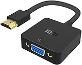 HDMI to VGA Adapter, ICZI Gold-Plated HDMI to VGA Converter 1080P@60Hz for Monitor, Computer, Desktop, Laptop, PC, Projector, HDTV, Chromebook, Raspberry Pi, Roku, Xbox and More - Black
