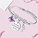 YEEQIN Inspirational Gifts Initial Bracelets For Women Friends Butterfly Bracelets Charm Bracelets For Sister Daughter Granddaughter 26 Letters Alphabet Bracelets (A)
