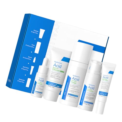 5 Pcs Hydrating Skincare Kits For Teens Girl Women Skincare Routine Set With Toner Serums Cleanser Eye Cream Moisturizer