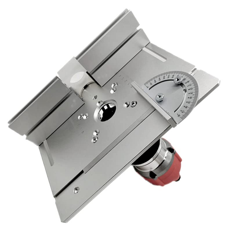 Table de routeur plaque d'insertion aluminium et guide d'onglet de menuiserie - 4