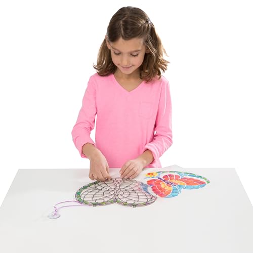 Melissa & Doug Stained Glass Made Easy Activity Kit: Butterfly - 140+ Stickers Kids Sticker Stained Glass Craft Kit; Sun Catchers for Kids Ages 5+ - image 8