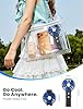 HandFan Mini Ventilador Portátil con Pilas 5200mAh Banco de alimentación Ventilador de Mano Personal 3 Velocidades/Tiempo de Trabajo 5-20H para el hogar al Aire Libre el Recorrido Que acampa #4