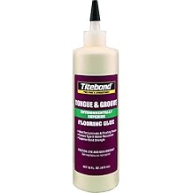 Titebond 2104 Tongue and Groove Glue Bottle, 16 oz, White