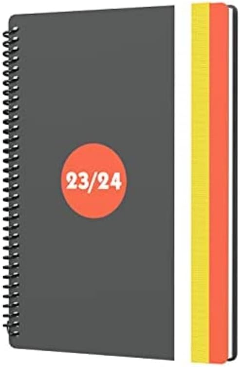 Collins Debden Delta Academic 2023-24 A6 Week to View Mid Year Diary Planner School College or University Term Journal - August 2023 to August 2024 - Orange - FP63M.44-2324