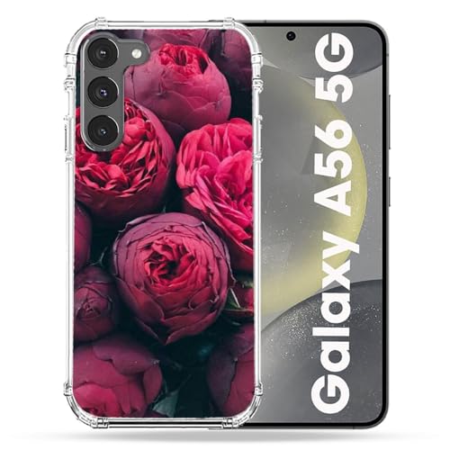 Coque Samsung A56 5G antichoc Cokitec protection rigide fleur pivoine